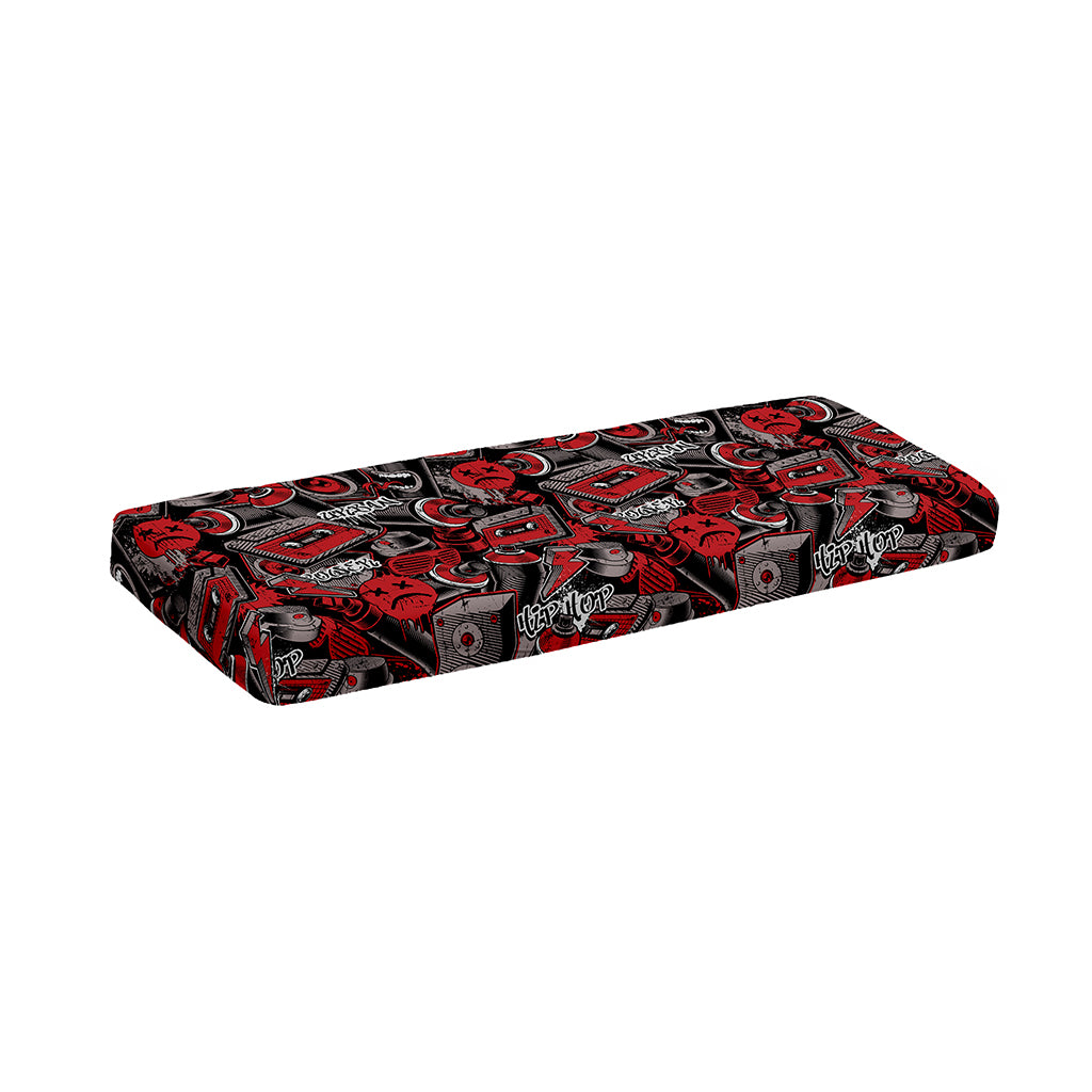 Grunge Graffiti Pattern Print Piano Keyboard Cover