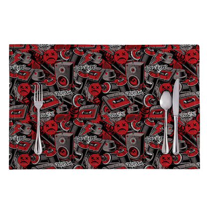 Grunge Graffiti Pattern Print Placemat