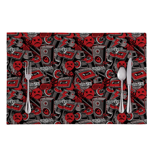 Grunge Graffiti Pattern Print Placemat
