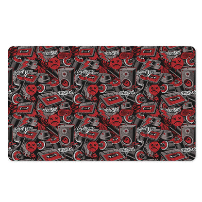 Grunge Graffiti Pattern Print Polyester Doormat
