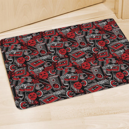 Grunge Graffiti Pattern Print Polyester Doormat