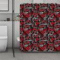 Grunge Graffiti Pattern Print Polyester Shower Curtain