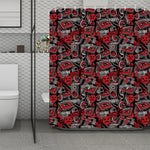 Grunge Graffiti Pattern Print Polyester Shower Curtain