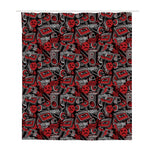 Grunge Graffiti Pattern Print Polyester Shower Curtain
