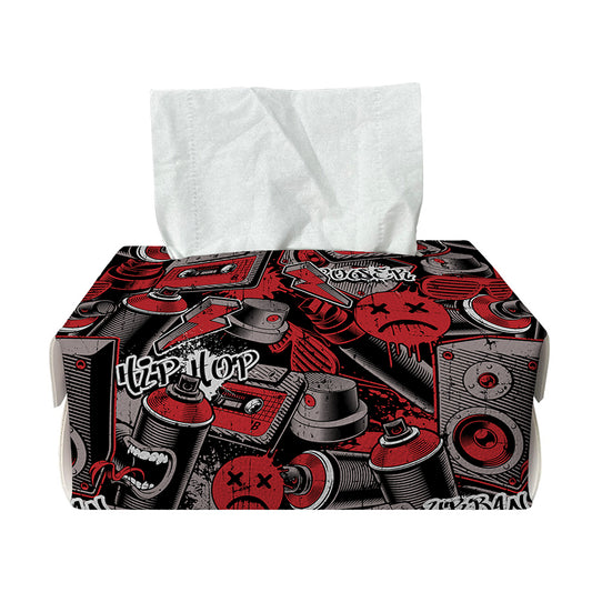 Grunge Graffiti Pattern Print Rectangle Tissue Box Cover
