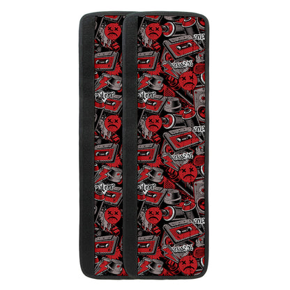 Grunge Graffiti Pattern Print Refrigerator Handle Covers