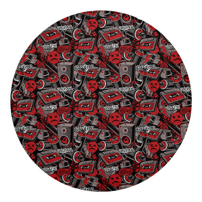 Grunge Graffiti Pattern Print Round Blanket