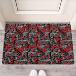 Grunge Graffiti Pattern Print Rubber Doormat