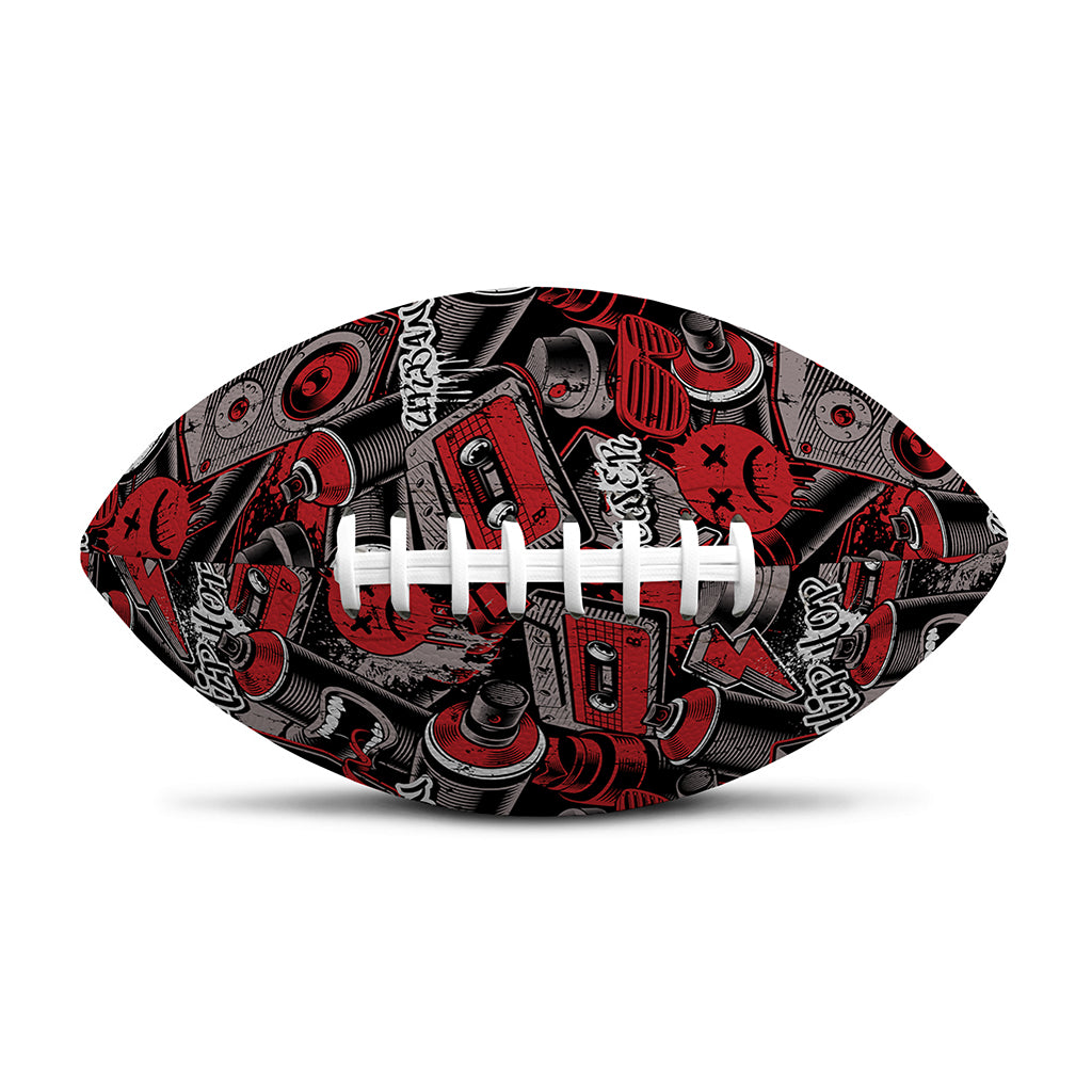 Grunge Graffiti Pattern Print Rugby Ball
