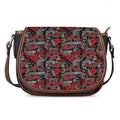 Grunge Graffiti Pattern Print Saddle Bag