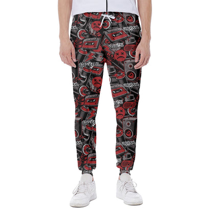 Grunge Graffiti Pattern Print Scuba Joggers
