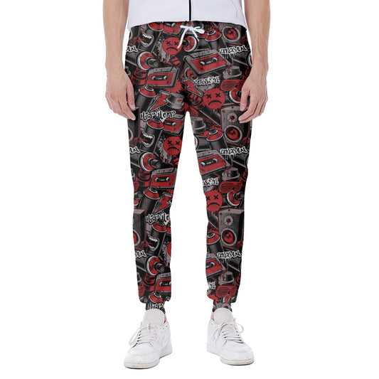 Grunge Graffiti Pattern Print Scuba Joggers