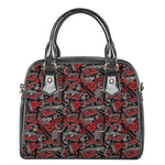Grunge Graffiti Pattern Print Shoulder Handbag