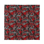 Grunge Graffiti Pattern Print Silk Bandana