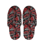 Grunge Graffiti Pattern Print Slippers