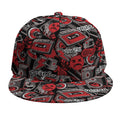 Grunge Graffiti Pattern Print Snapback Cap