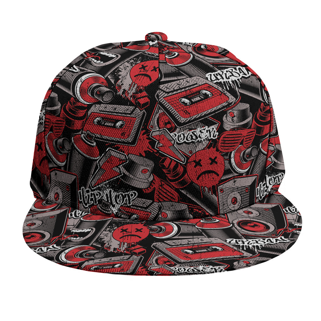 Grunge Graffiti Pattern Print Snapback Cap