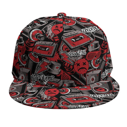 Grunge Graffiti Pattern Print Snapback Cap