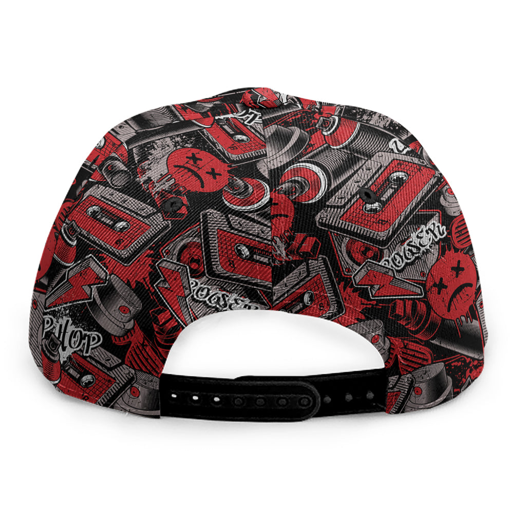 Grunge Graffiti Pattern Print Snapback Cap