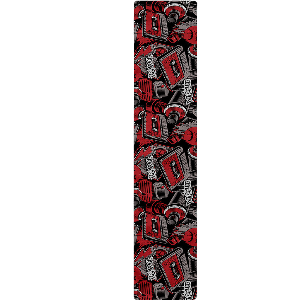 Grunge Graffiti Pattern Print Table Runner