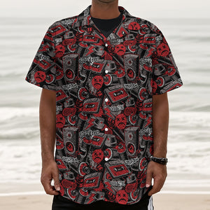 Grunge Graffiti Pattern Print Textured Short Sleeve Shirt