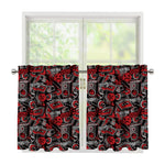 Grunge Graffiti Pattern Print Tier Curtains
