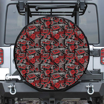 Grunge Graffiti Pattern Print Tire Cover
