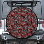 Grunge Graffiti Pattern Print Tire Cover