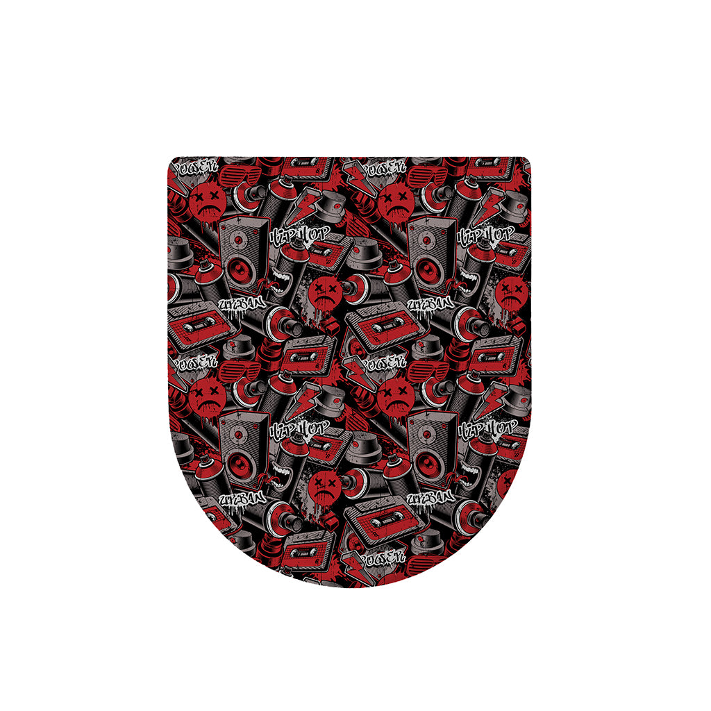 Grunge Graffiti Pattern Print Toilet Lid Cover