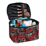 Grunge Graffiti Pattern Print Travel Makeup Bag