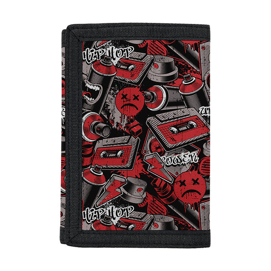 Grunge Graffiti Pattern Print Trifold Wallet