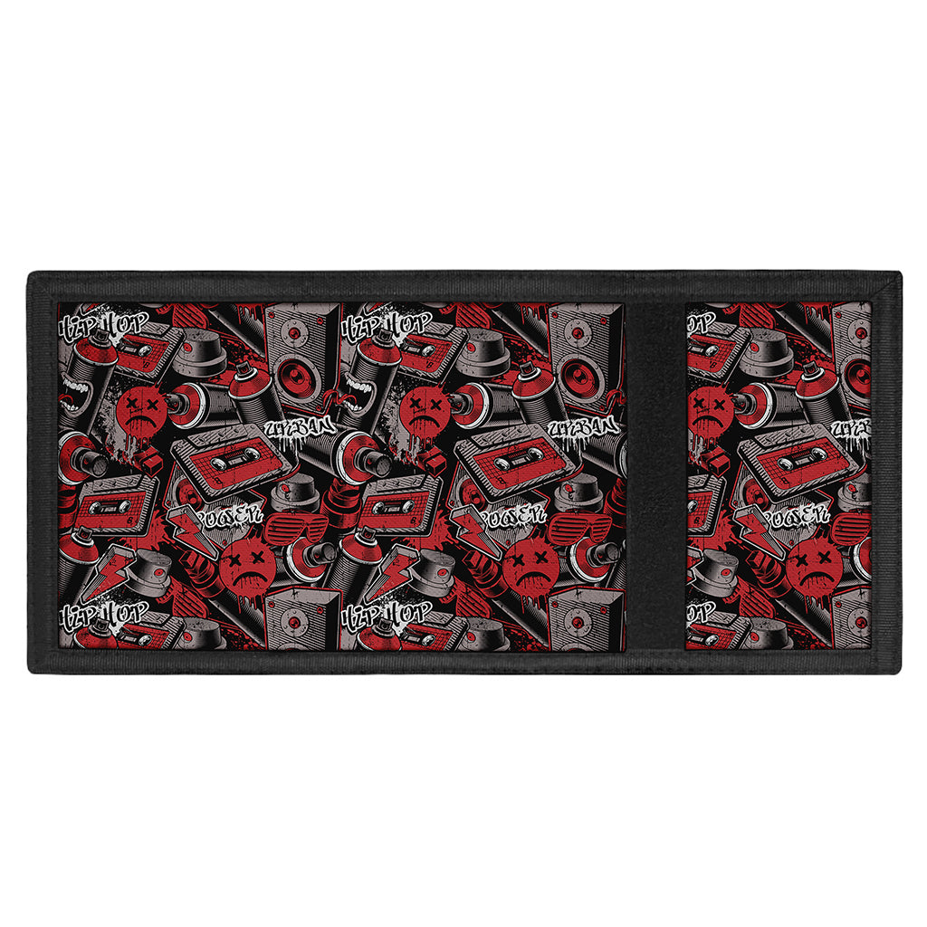 Grunge Graffiti Pattern Print Trifold Wallet