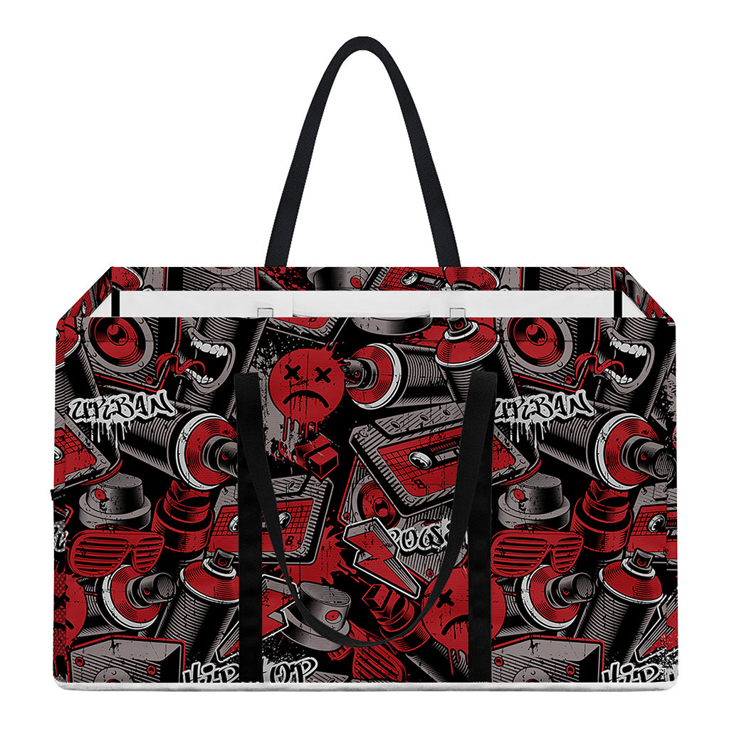 Grunge Graffiti Pattern Print Utility Tote Bag