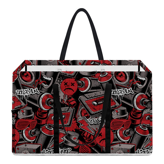 Grunge Graffiti Pattern Print Utility Tote Bag
