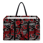 Grunge Graffiti Pattern Print Utility Tote Bag
