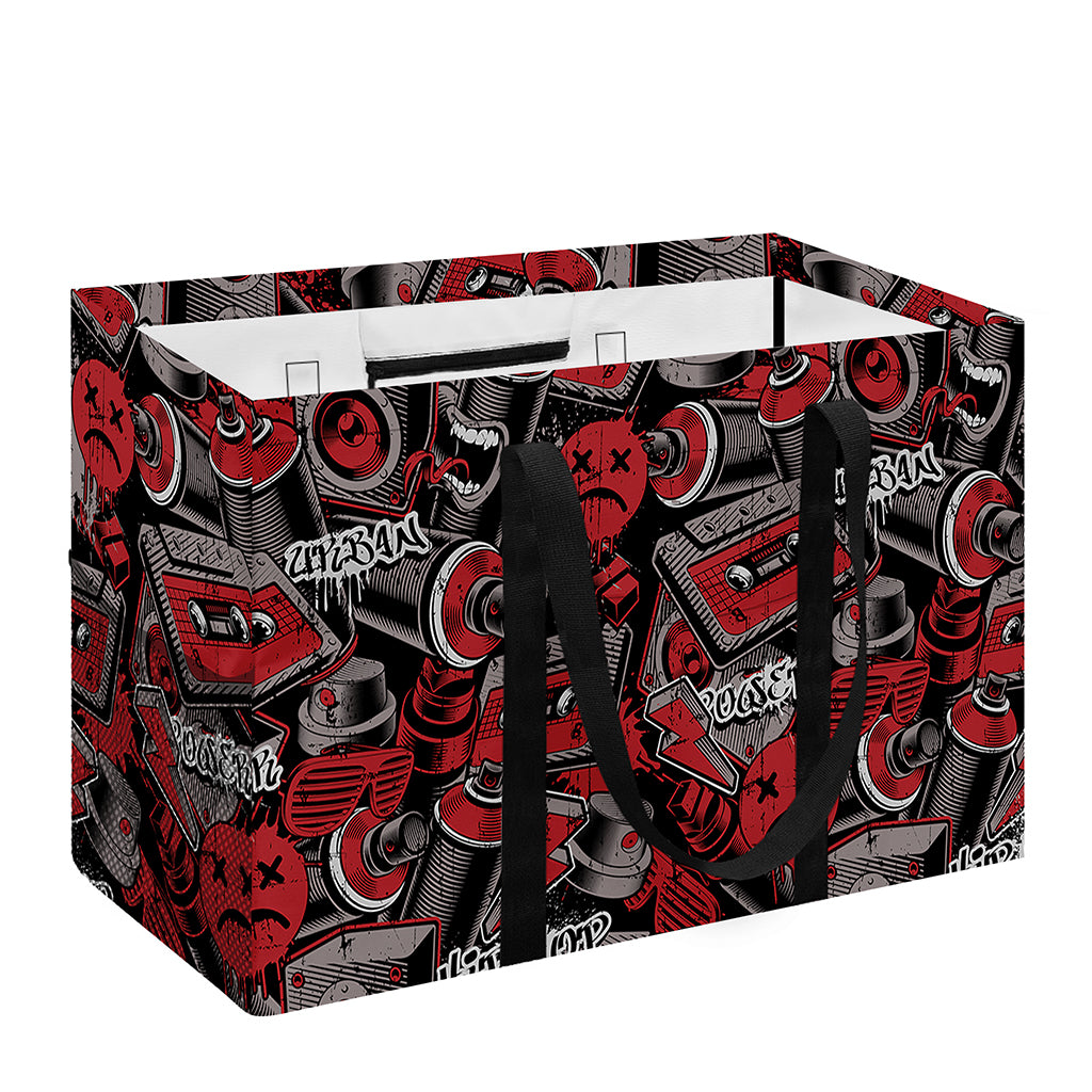 Grunge Graffiti Pattern Print Utility Tote Bag