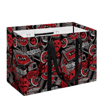 Grunge Graffiti Pattern Print Utility Tote Bag