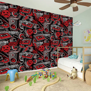 Grunge Graffiti Pattern Print Wall Sticker