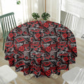 Grunge Graffiti Pattern Print Waterproof Round Tablecloth