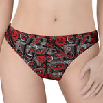 Grunge Graffiti Pattern Print Women's Thong