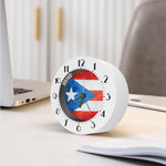 Grunge Puerto Rican Flag Print Alarm Clock