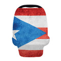 Grunge Puerto Rican Flag Print Baby Seat Cover