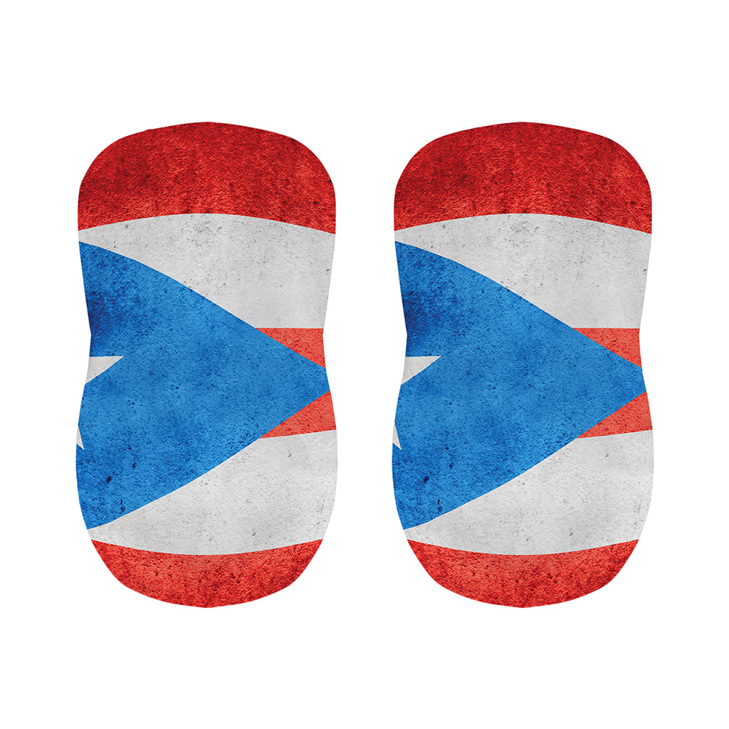 Grunge Puerto Rican Flag Print Bar Stool Covers