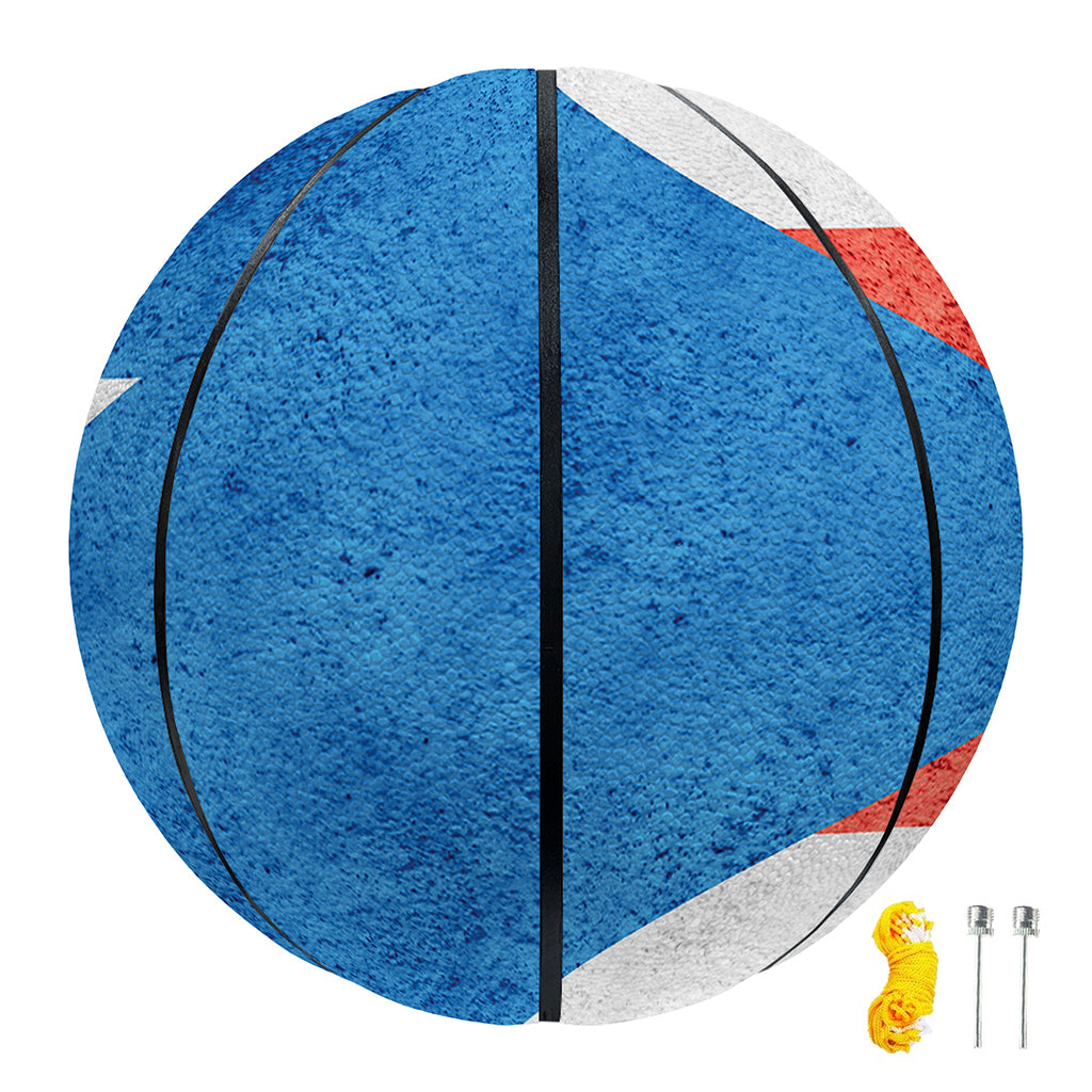 Grunge Puerto Rican Flag Print Basketball