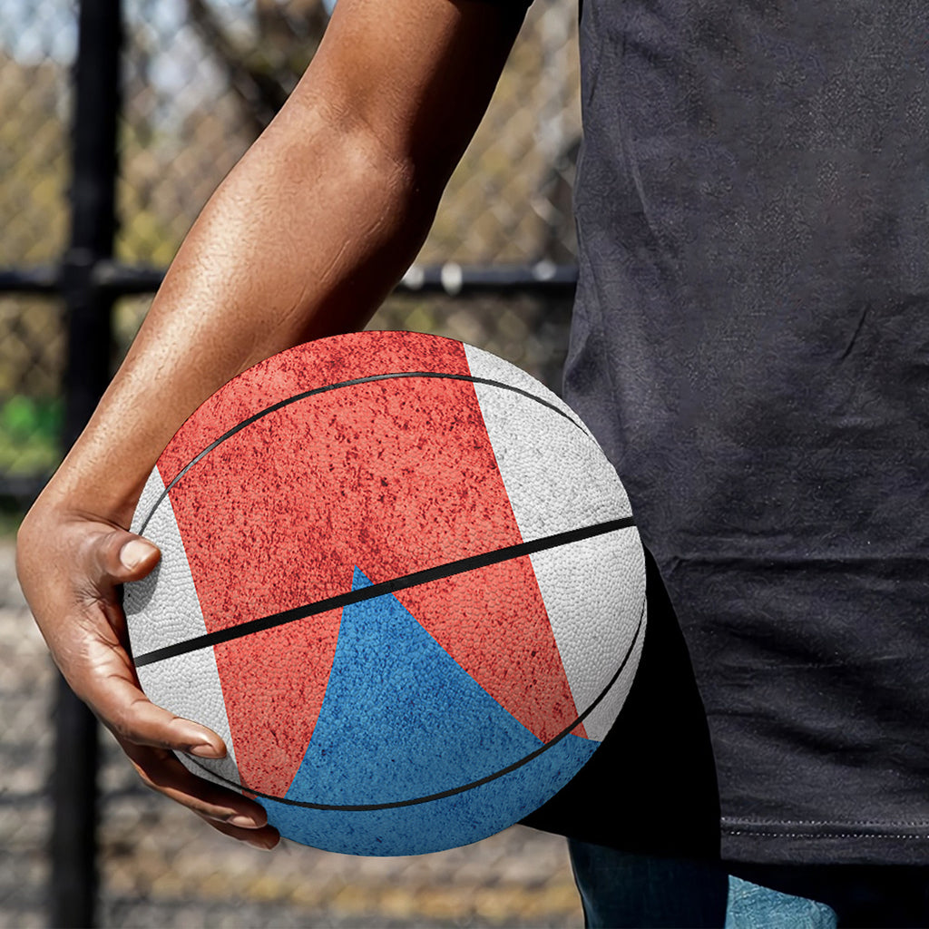 Grunge Puerto Rican Flag Print Basketball