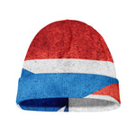 Grunge Puerto Rican Flag Print Beanie