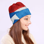 Grunge Puerto Rican Flag Print Beanie