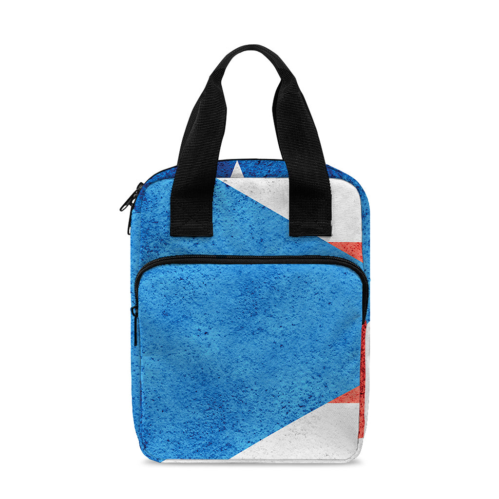 Grunge Puerto Rican Flag Print Bible Tote Bag