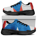 Grunge Puerto Rican Flag Print Black Chunky Shoes