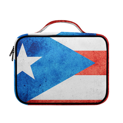 Grunge Puerto Rican Flag Print Briefcase Bible Bag